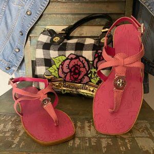 MARC JACOBS Sandals NIB/NWT, Flat Calf Pink Sz 9.5